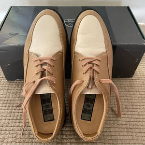 Nike Vintage Beige Leather Oxford Golf Shoes 6.0